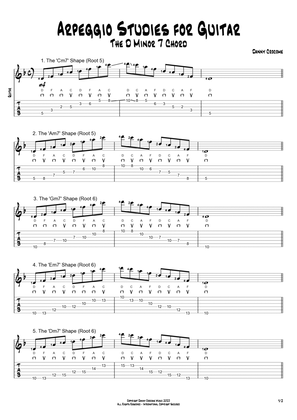 Arpeggio Studies for Guitar - The D Minor 7 Chord