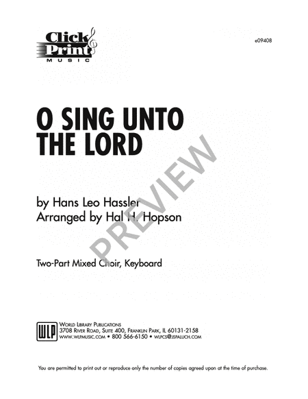 O Sing Unto the Lord image number null