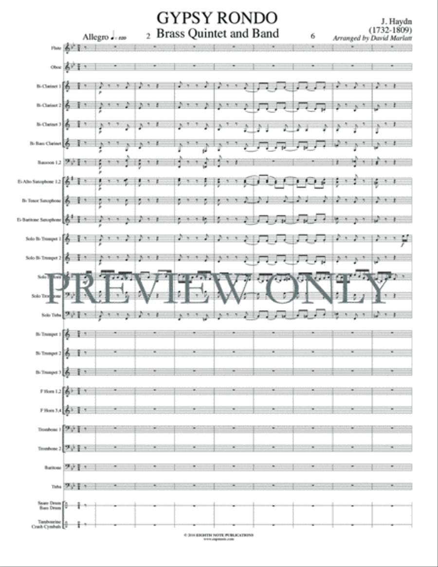 Gypsy Rondo Concert Band scores gallery preview page 4