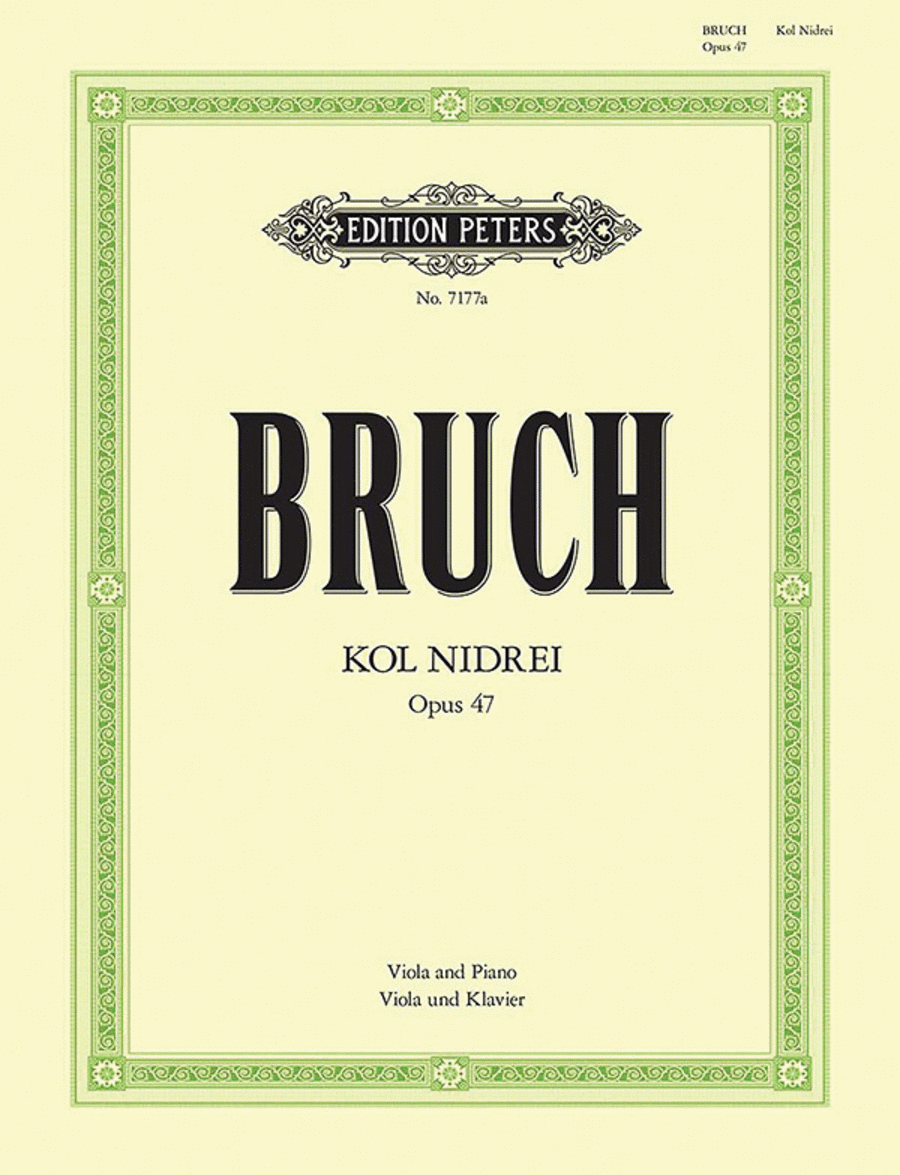 Kol Nidrei Op. 47 (Arranged for Viola and Piano) Piano Accompaniment scores gallery preview page 1