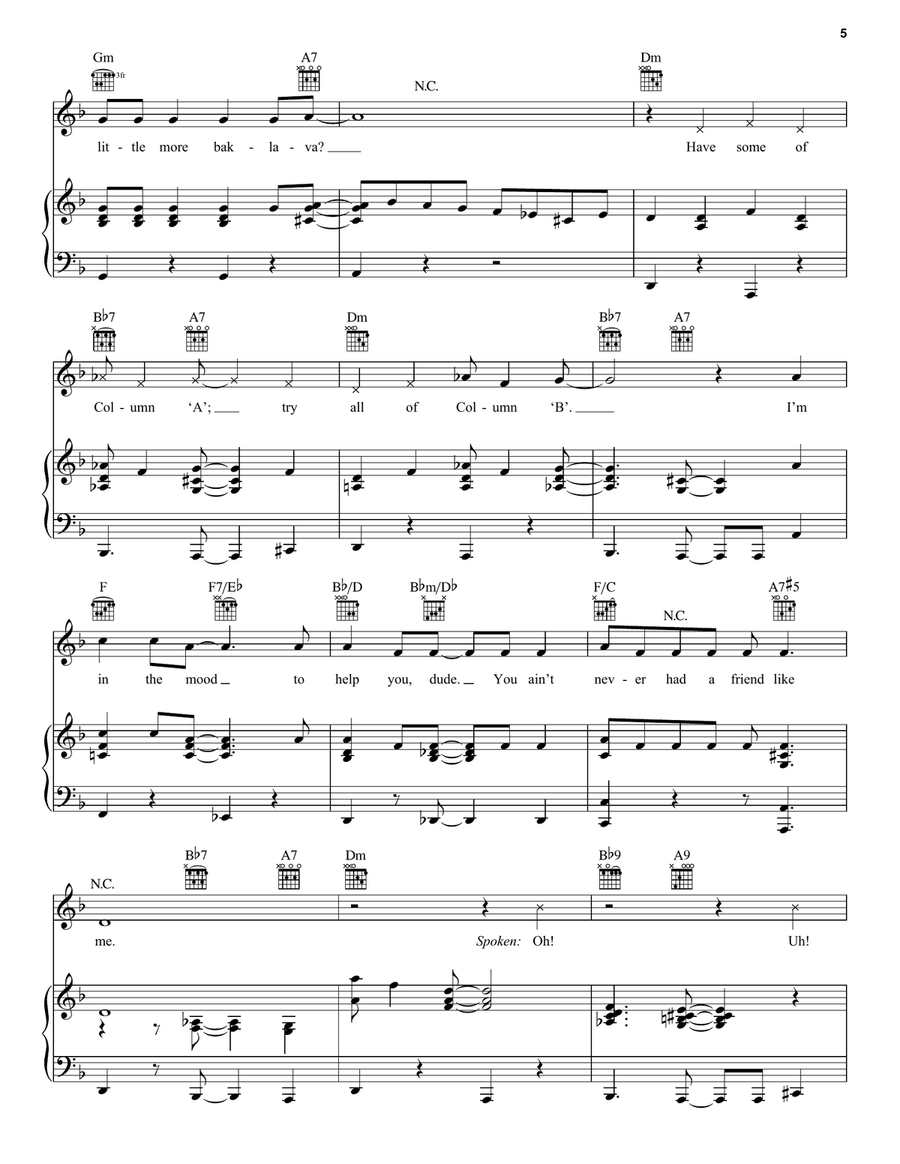 Friend Like Me (from Aladdin) (2019) Piano, Vocal, Guitar scores gallery preview page 5