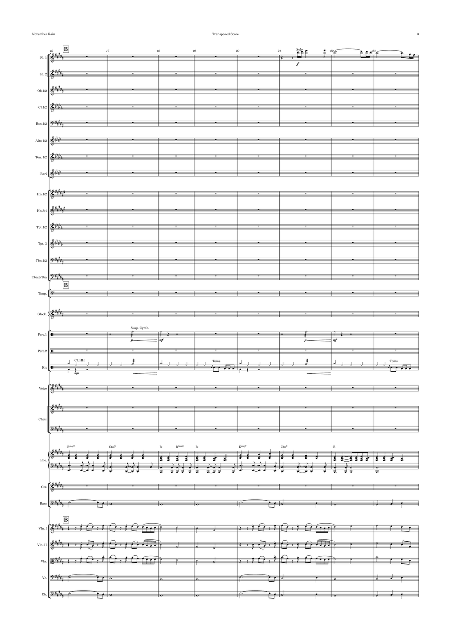 November Rain November Rain Full Orchestra scores gallery preview page 3