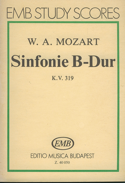 Sinfonie B-Dur, KV 319