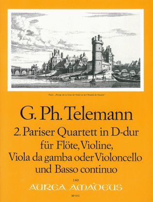Book cover for 2nd Paris Quartet D major TWV 43:D1