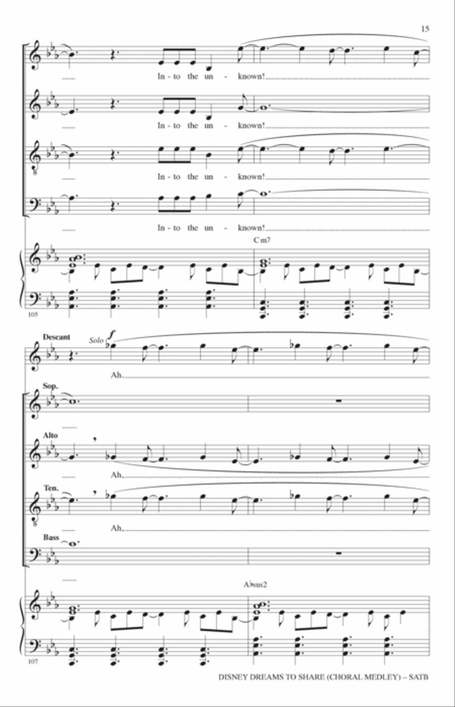 Disney Dreams To Share (Choral Medley) 4-Part scores gallery preview page 14