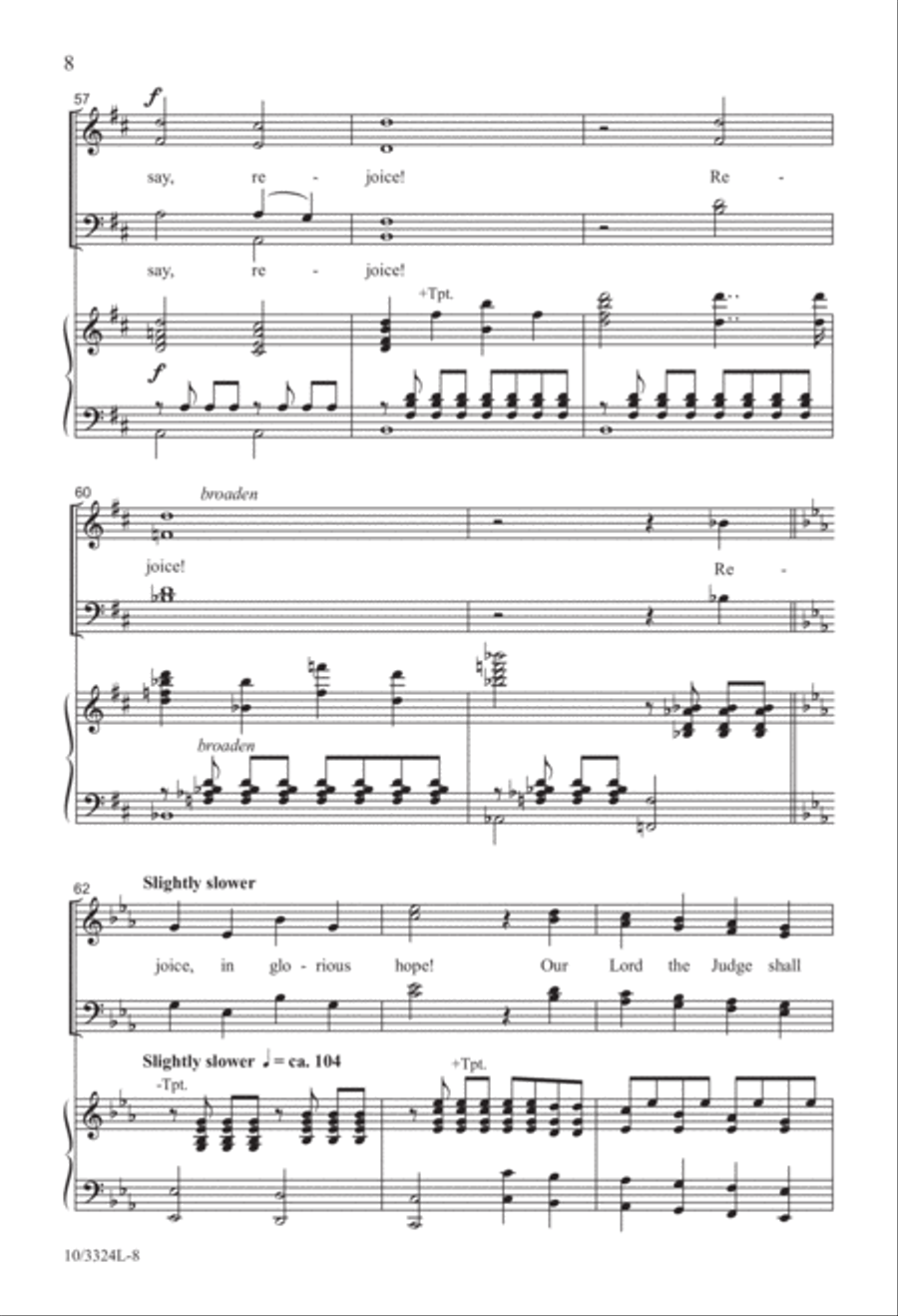 Rejoice, the Lord Is King! 4-Part scores gallery preview page 8