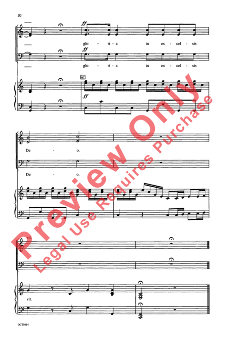 Gloria 3-Part scores gallery preview page 9