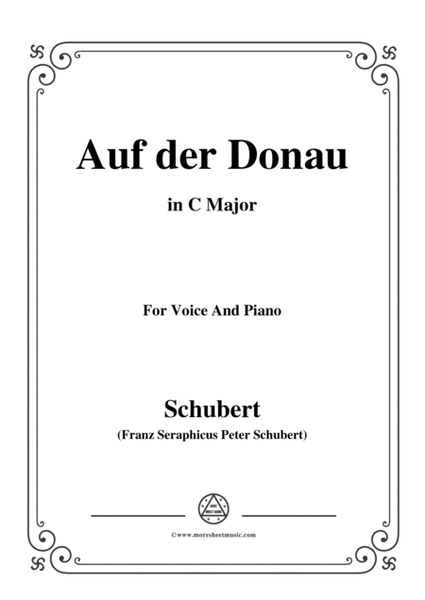 Schubert-Auf der Donau,in C Major,Op.21,No.1,for Voice and Piano image number null
