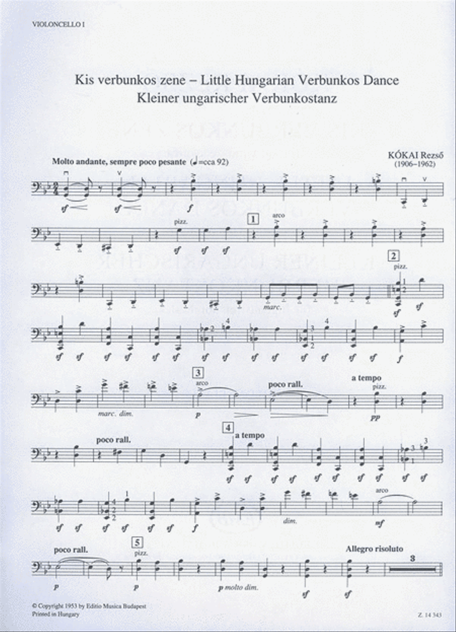 Kleiner ungarischer Verbunkostanz für Jugendstreic Kleiner ungarischer Verbunkostanz für Jugendstreic String Orchestra scores gallery preview page 3