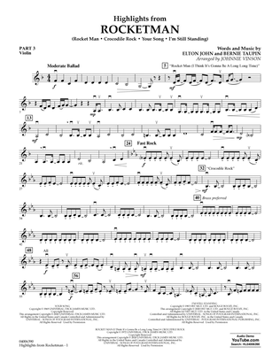 Highlights from Rocketman (arr. Johnnie Vinson) - Pt.3 - Violin