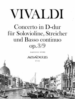 Book cover for Concerto D major op. 3/9 RV 230