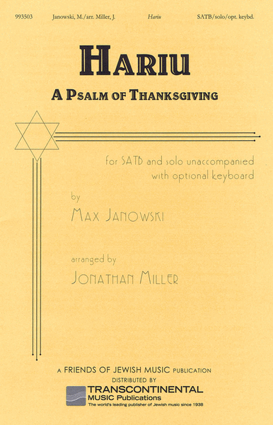 Hariu - A Psalm of Thanksgiving