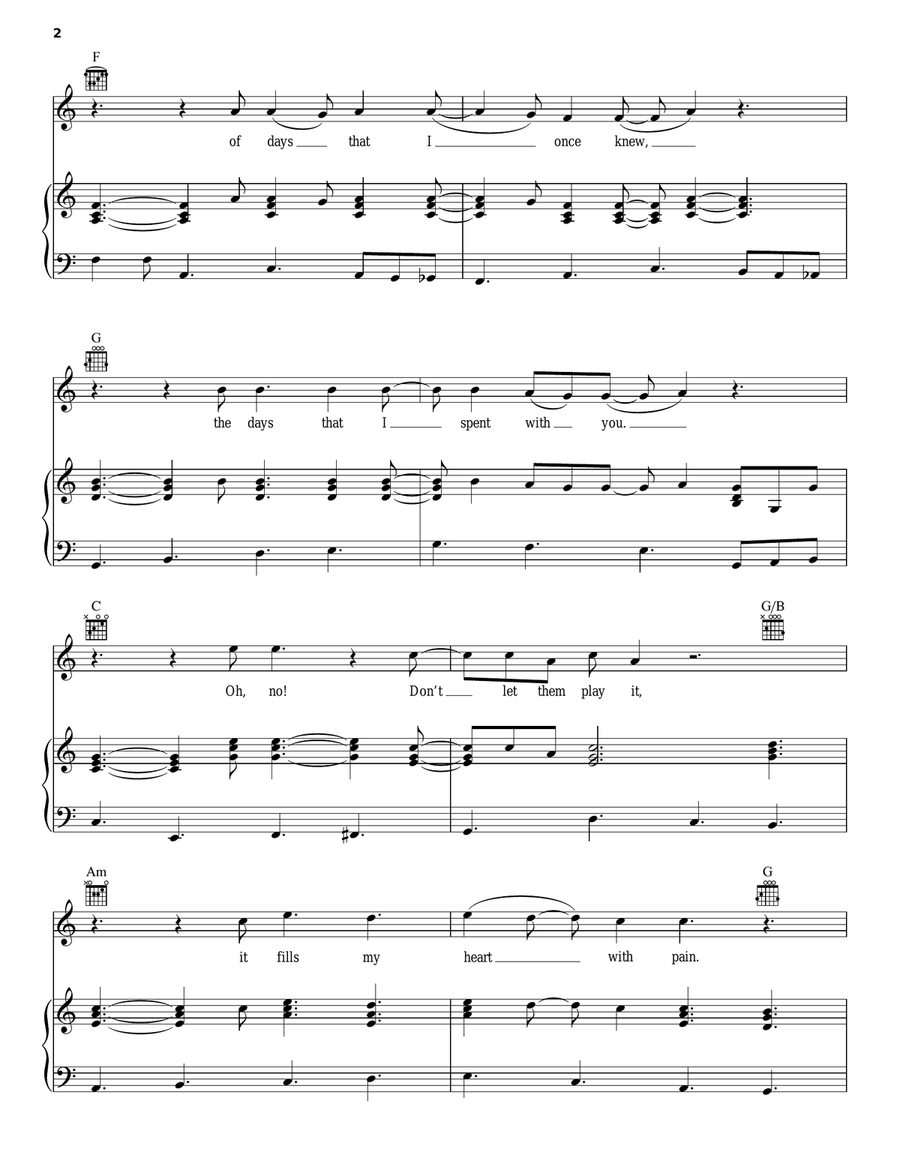Don't Play That Song (You Lied) Acoustic Guitar scores gallery preview page 2