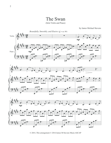 The Swan - Violin & Piano image number null