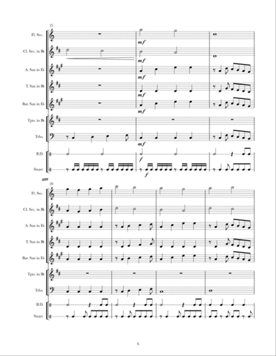 Grey Clouds and Silver Linings Concert Band scores gallery preview page 6