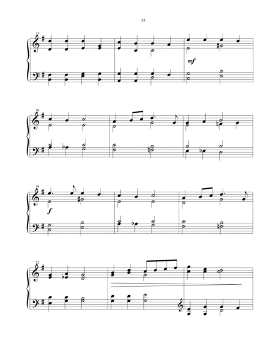 Hark! the Herald Angels Sing - moderate level piano solo Piano Solo scores gallery preview page 3