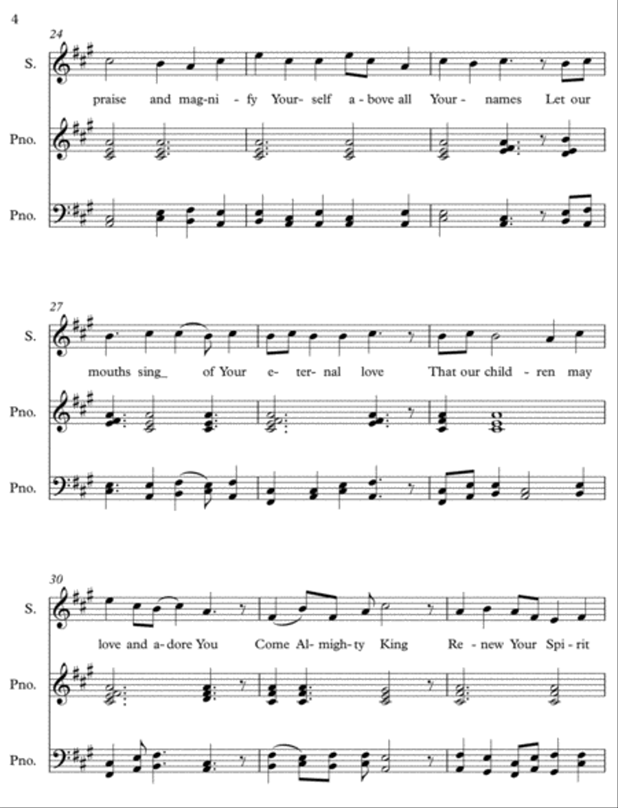Come Almighty King Voice scores gallery preview page 4