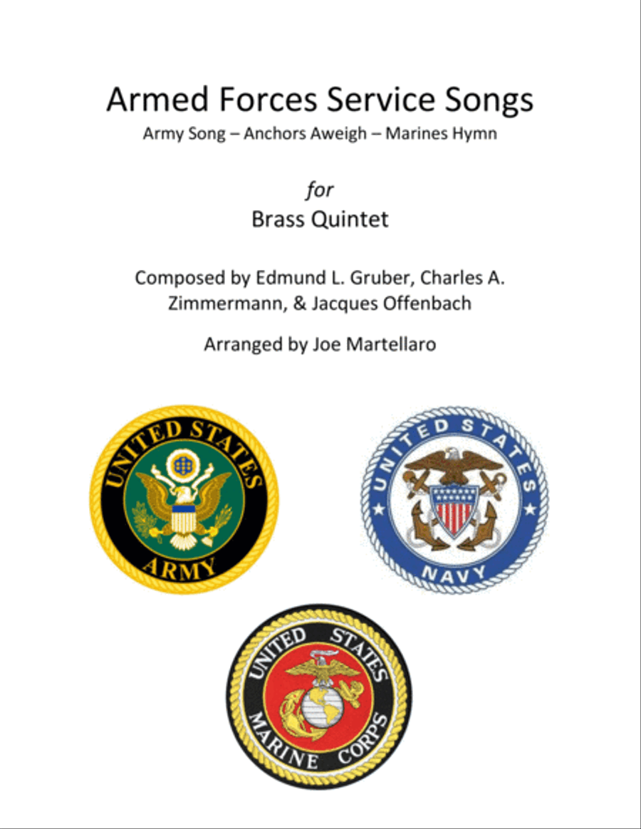 Armed Forces Service Songs Brass Ensemble scores gallery preview page 1