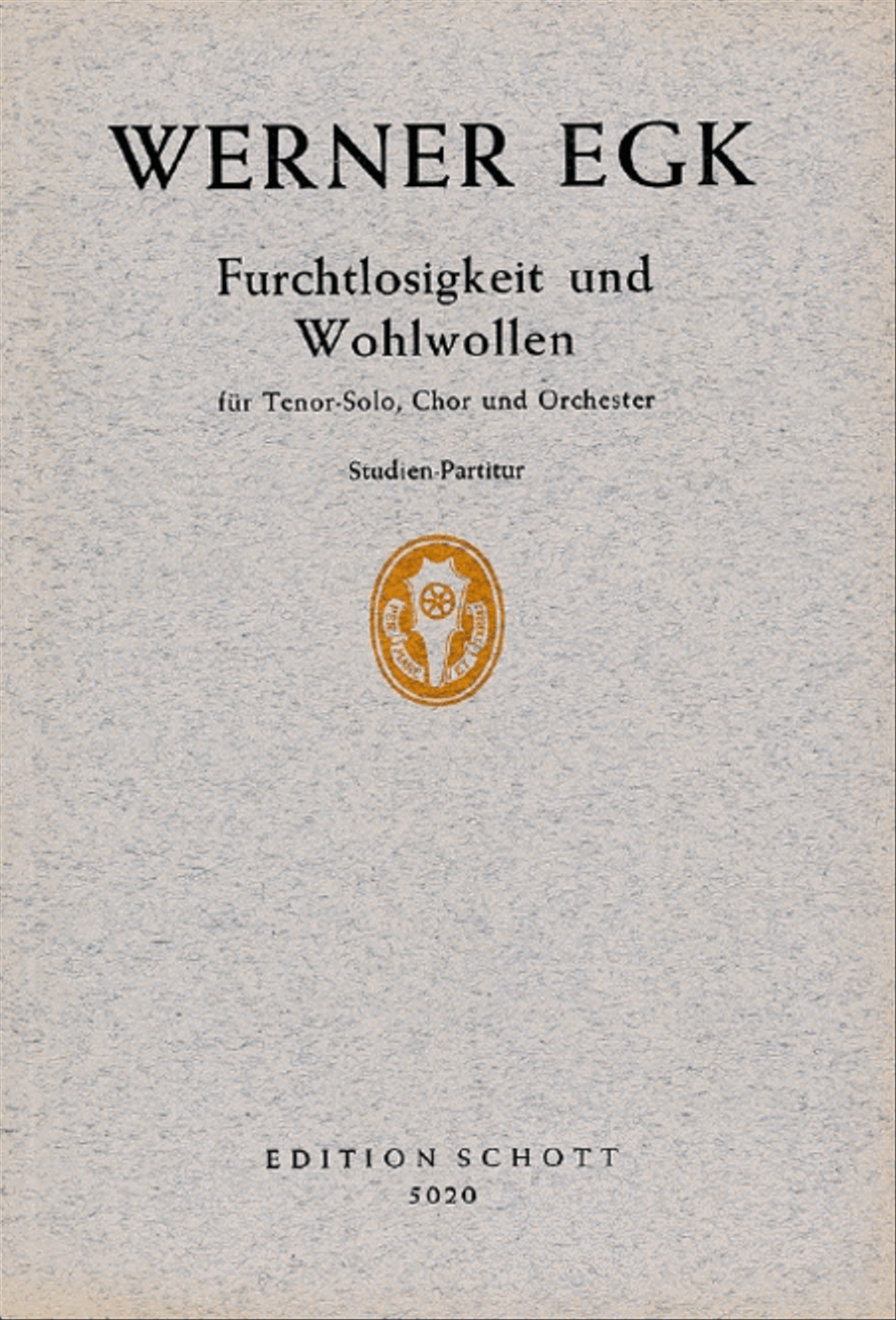 Furchtlosigkeit und Wohlwollen 4-Part scores gallery preview page 1