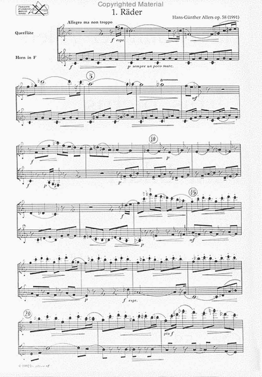 Orbis pictus op. 58 (1991) -Fünf Bilder für Flöte und Horn-