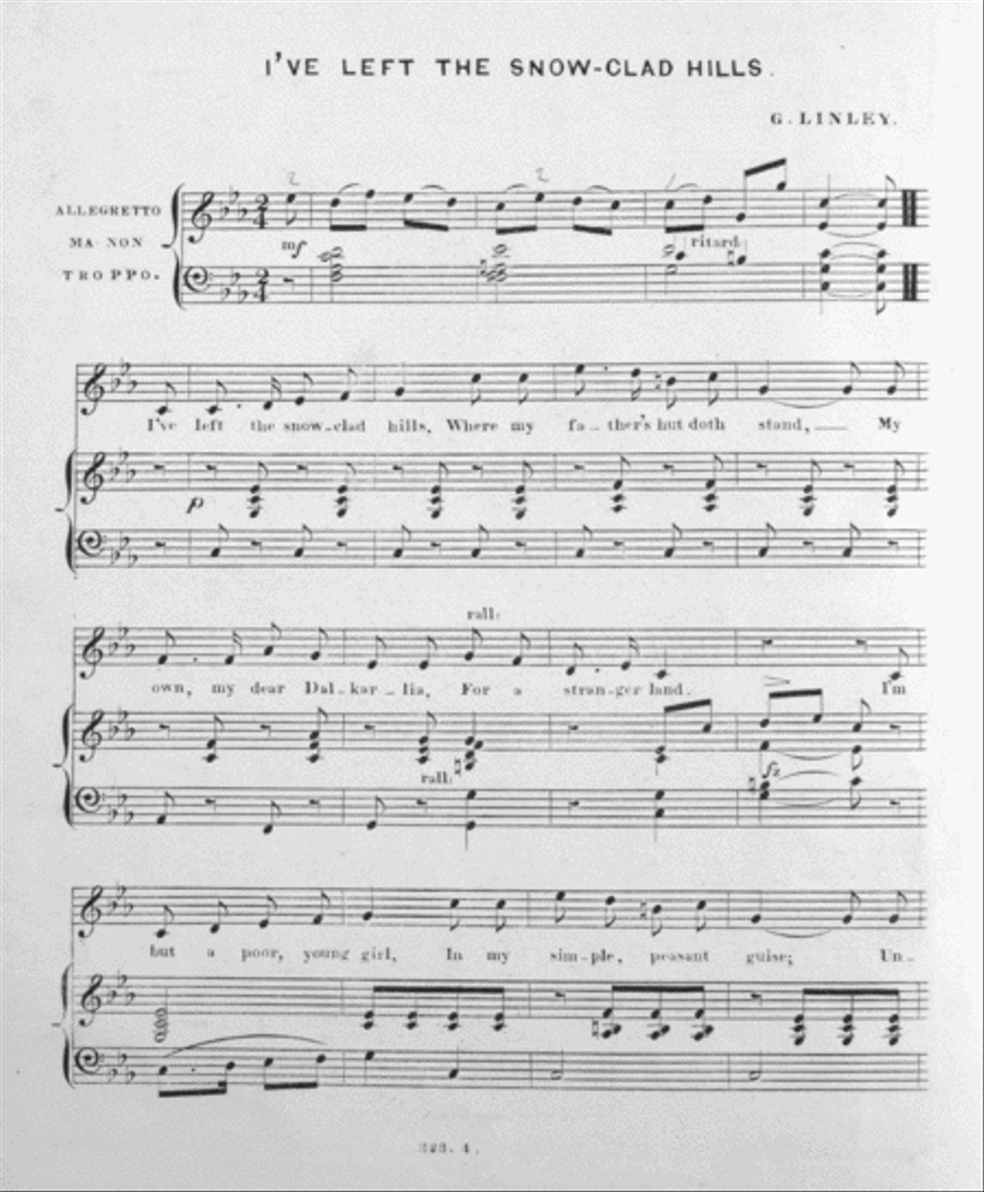 I've Left the Snow-Clad Hills Voice scores gallery preview page 2