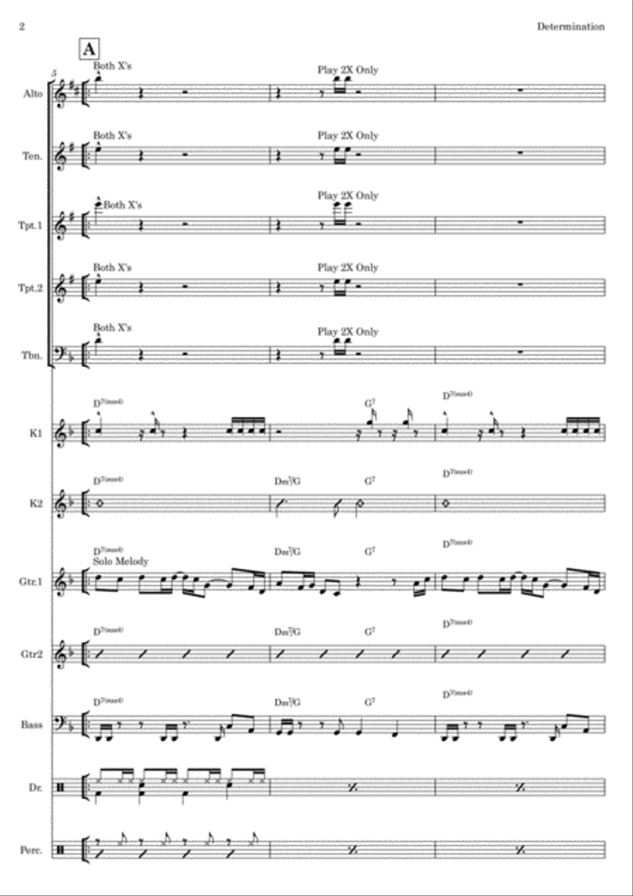 Determination Saxophone scores gallery preview page 2