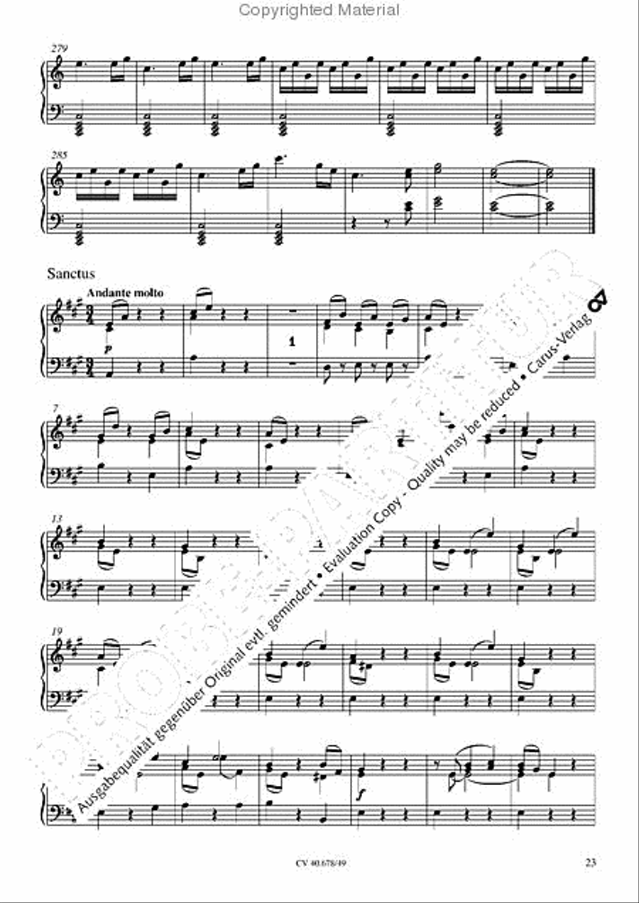 Missa pastoralis bohemica Organ scores gallery preview page 26