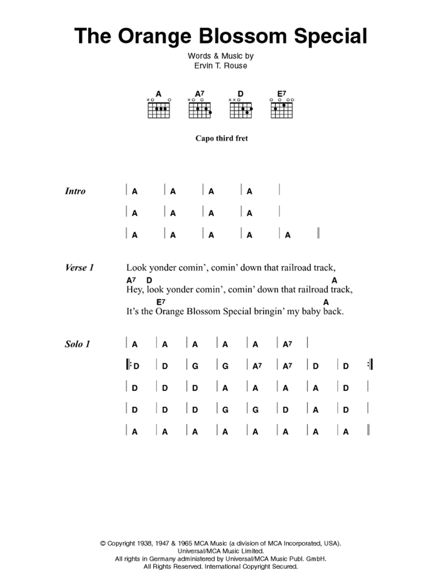The Orange Blossom Special Electric Guitar scores gallery preview page 1