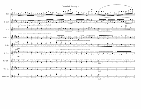 Canon in D for mixed flute/clarinet quartet