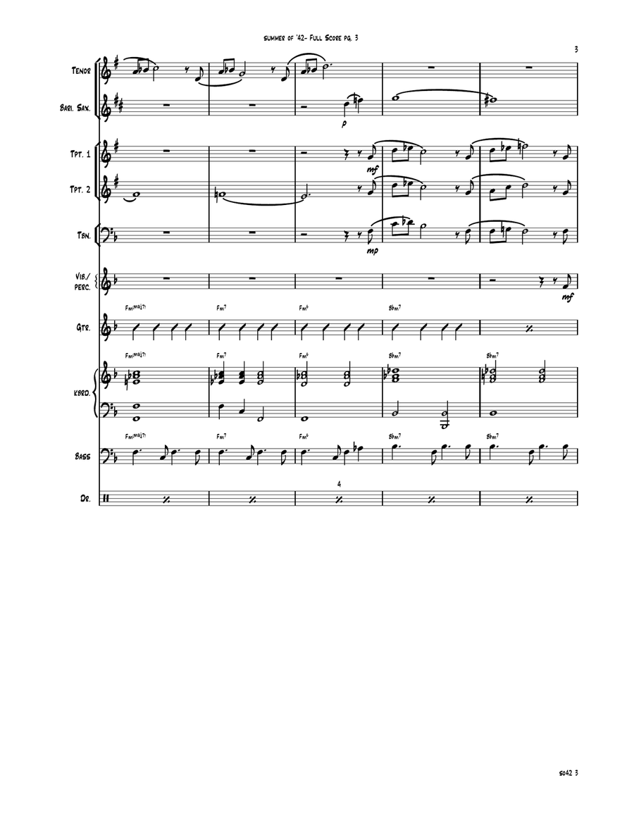 Summer Of 42 Jazz Ensemble scores gallery preview page 3
