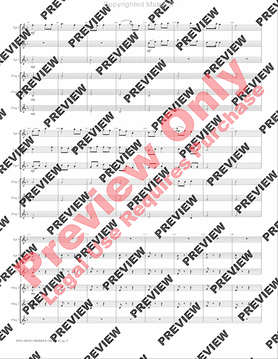 Ding Dong Merrily on High Small Ensemble scores gallery preview page 7