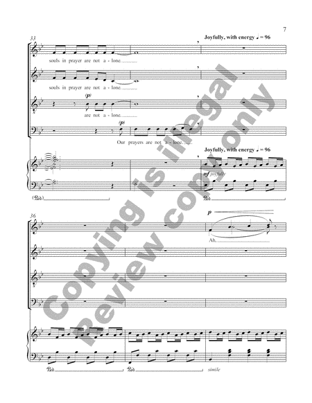 Songs of Faith: 1. We Stand on a Rock (Pno/Choral Rehearsal Score)
