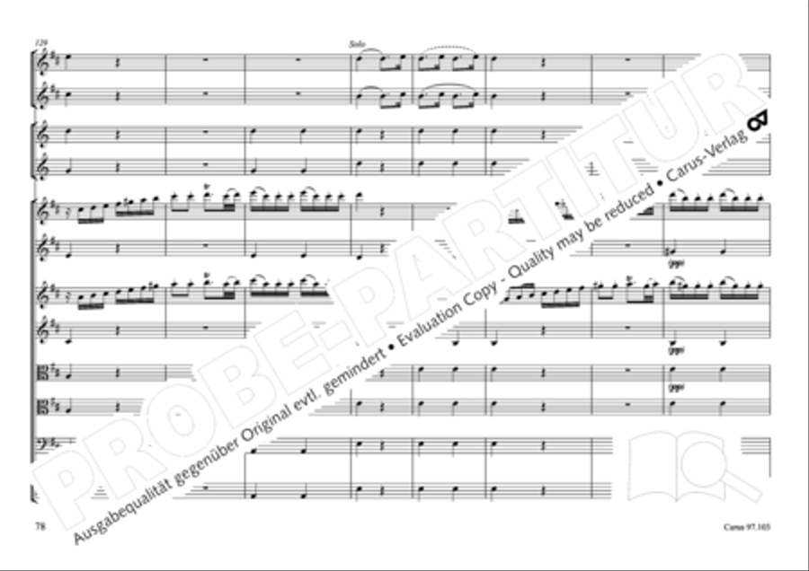 Concertone in D major Horn scores gallery preview page 79