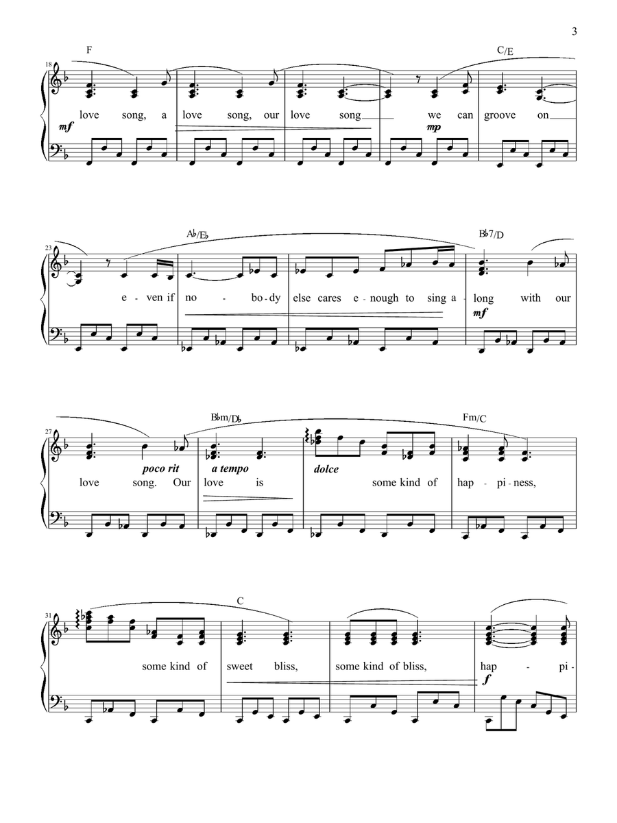 This is a Love Song This is a Love Song Voice scores gallery preview page 3