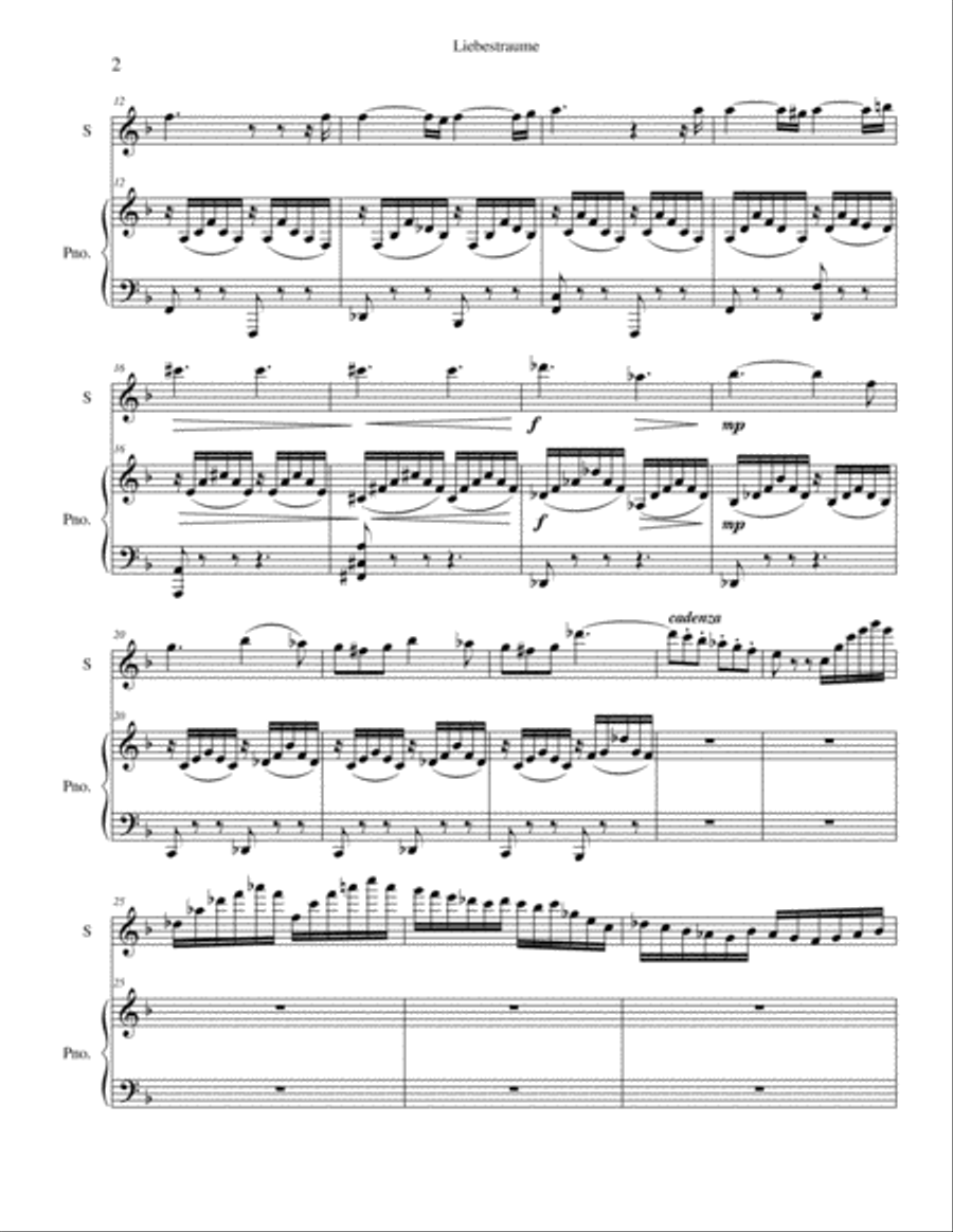 Liebestraume Liebestraume Flute Solo scores gallery preview page 2