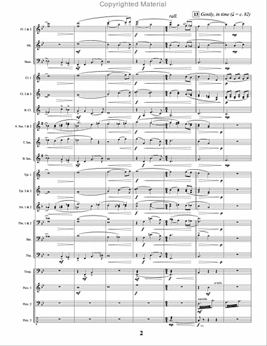 Hymn to the Dawn Concert Band scores gallery preview page 3