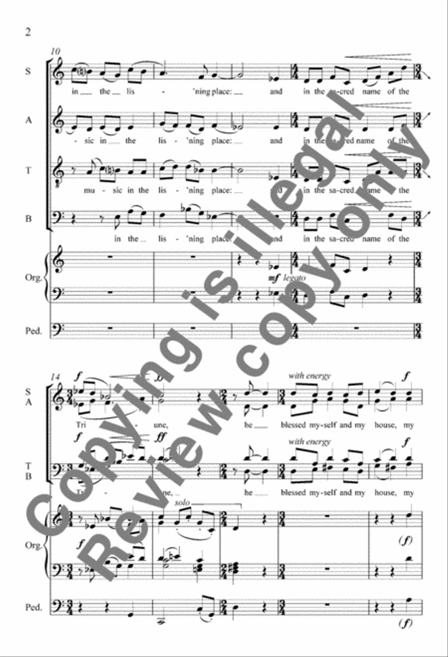 Christ in the Stranger's Guise 4-Part scores gallery preview page 3