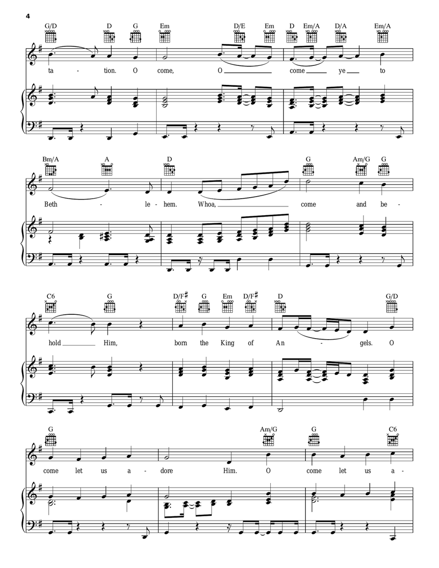 O Come, All Ye Faithful O Come, All Ye Faithful A Cappella scores gallery preview page 4