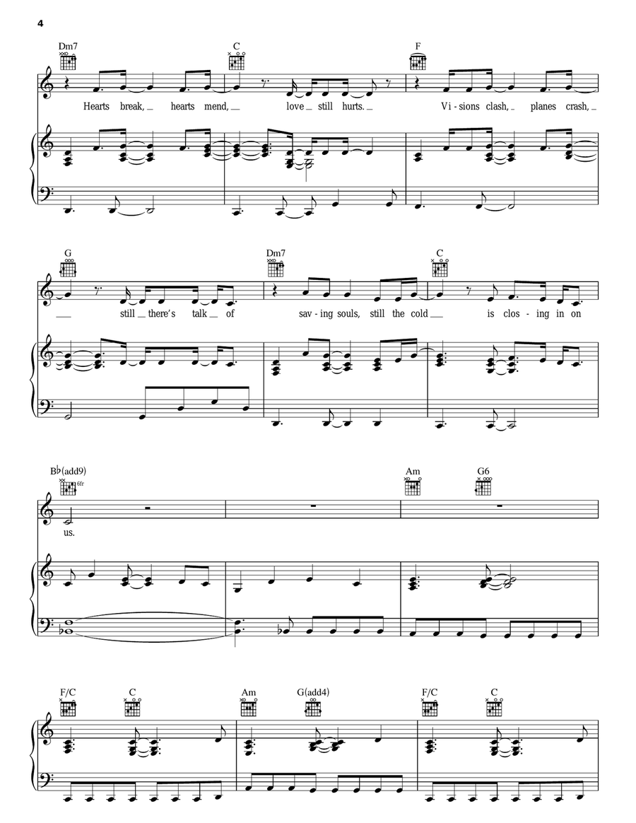 World On Fire World On Fire Piano, Vocal, Guitar scores gallery preview page 4