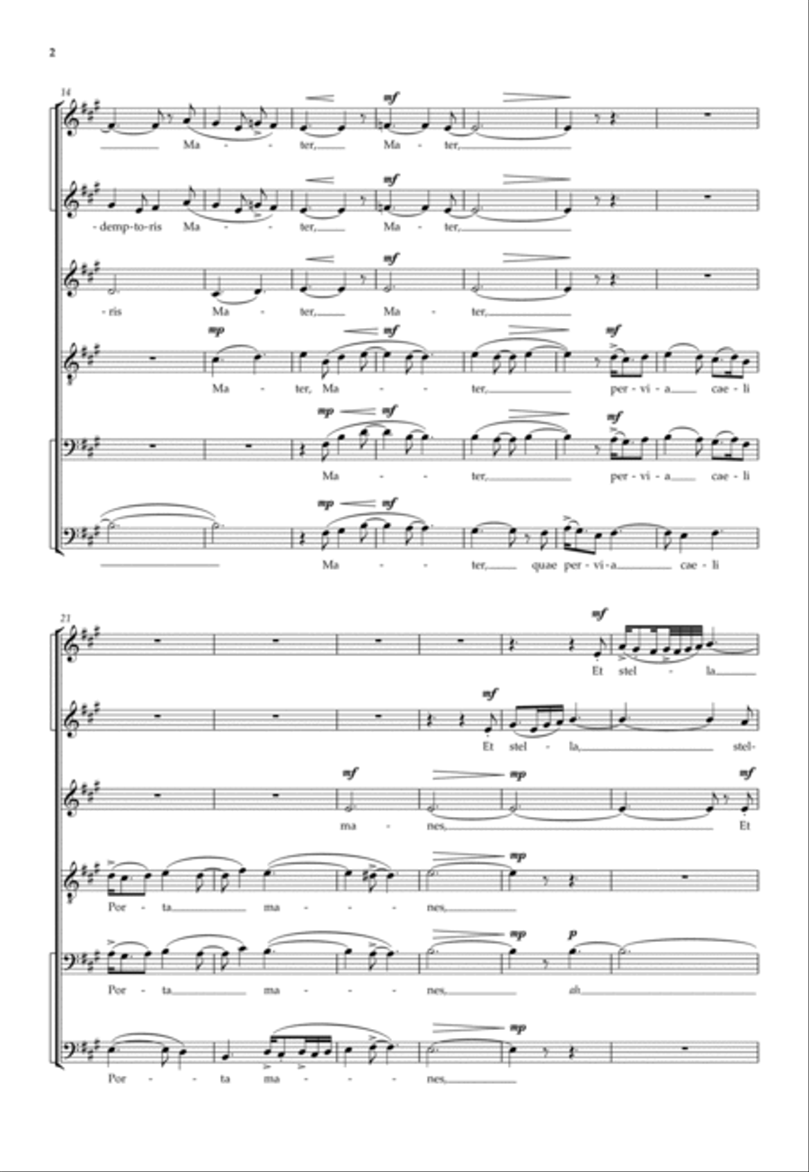 Alma Redemptoris Mater A Cappella scores gallery preview page 4