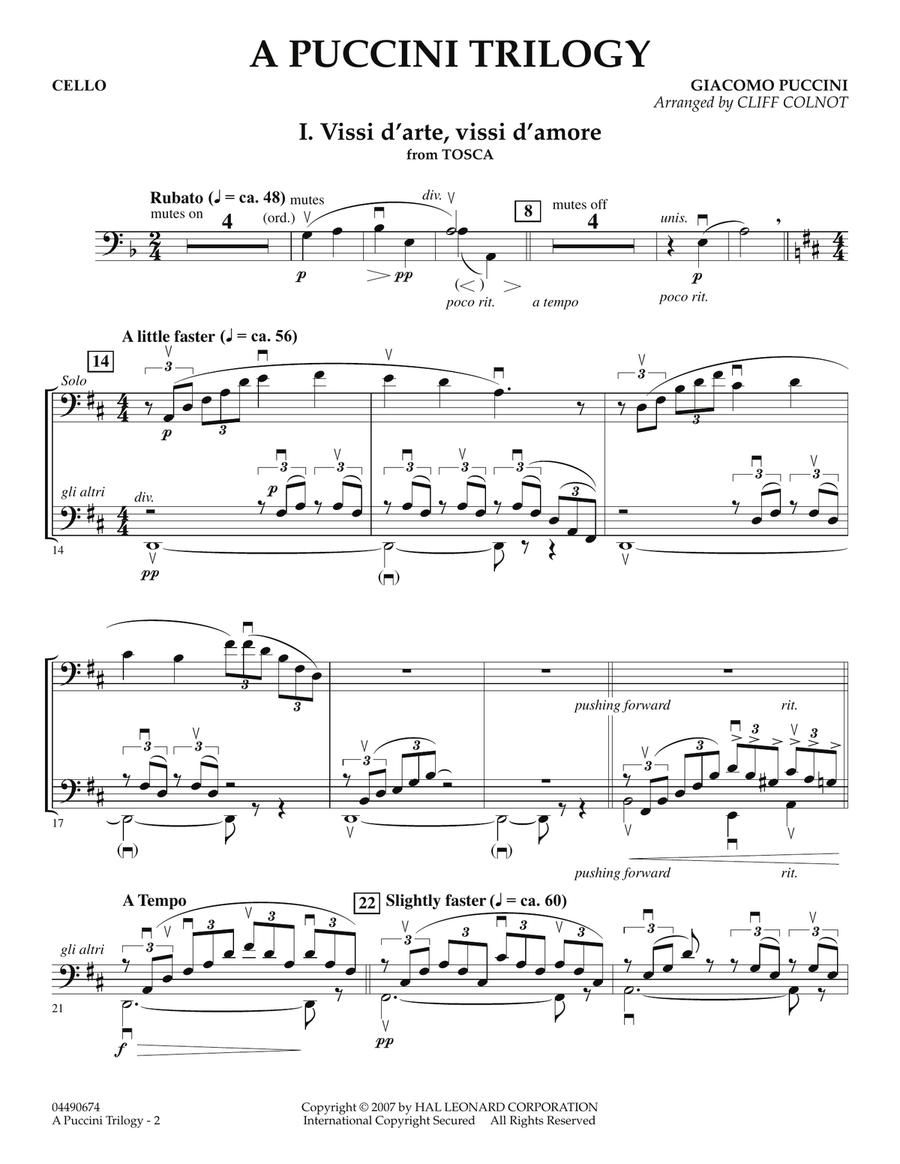 A Puccini Trilogy - Cello