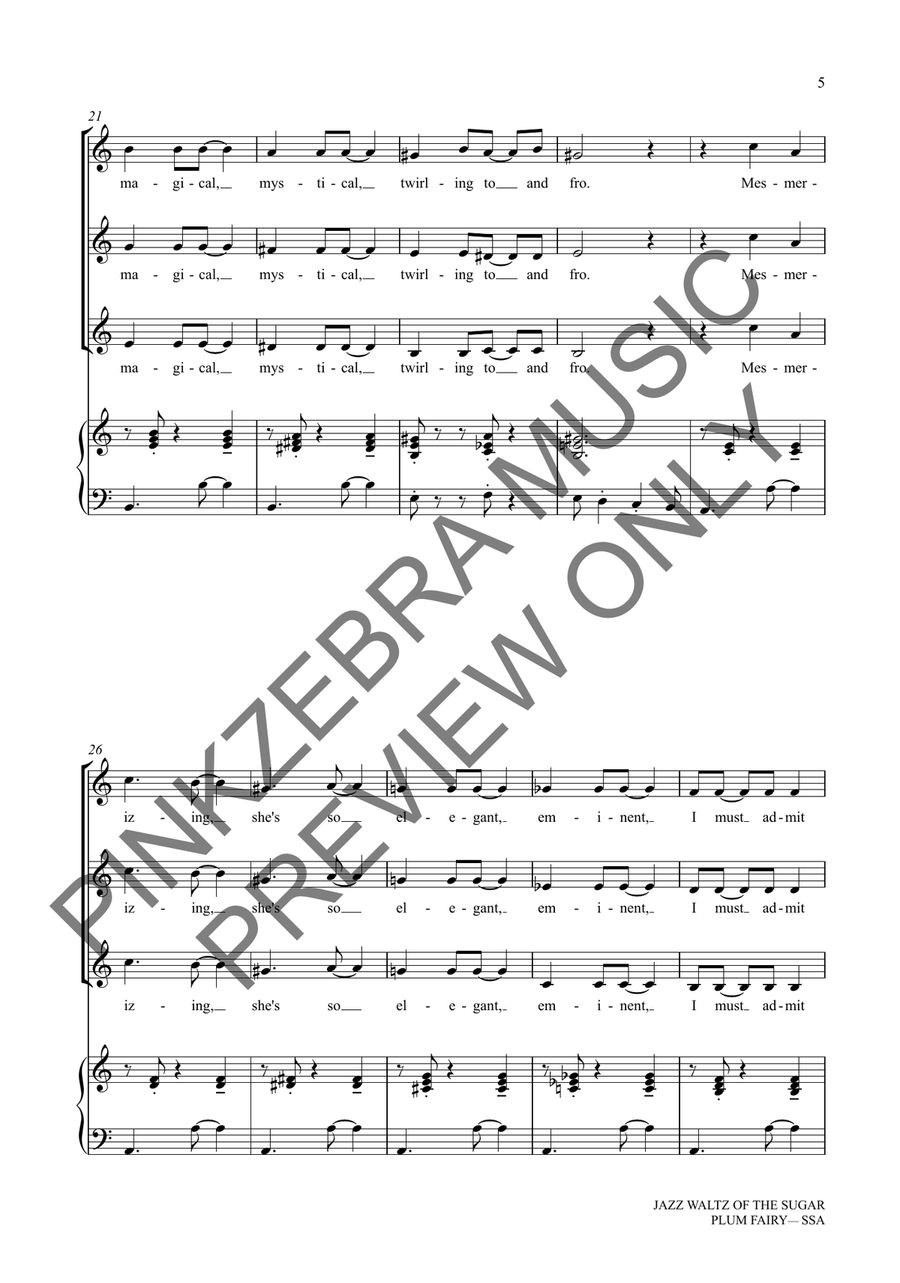 Jazz Waltz of the Sugar Plum Fairy (SSA) SSA scores gallery preview page 6
