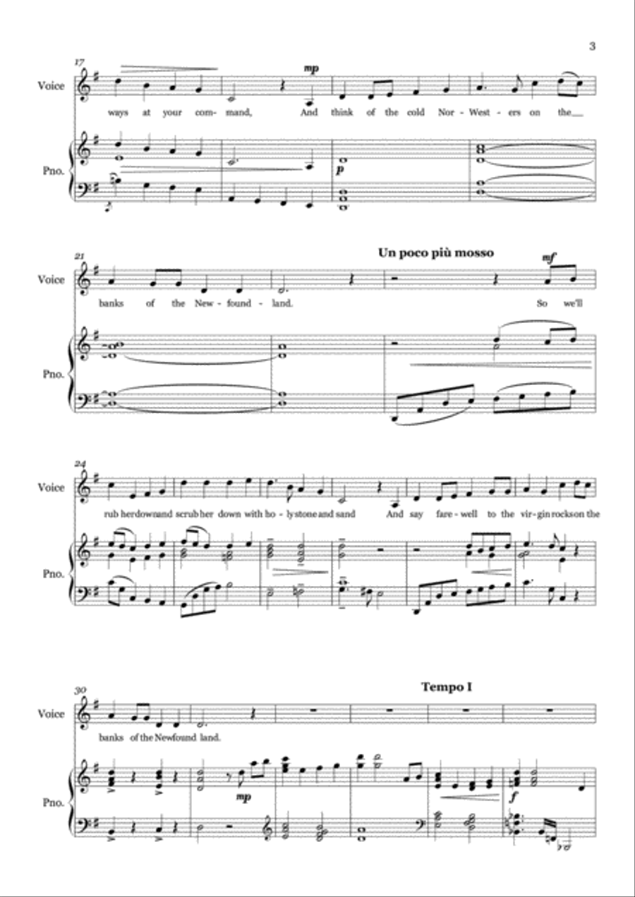 The banks of the Newfoundland Voice scores gallery preview page 3