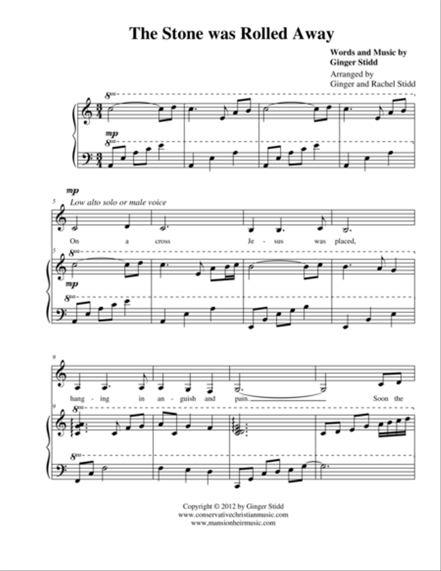 The Stone was Rolled Away Vocal Duet scores gallery preview page 1
