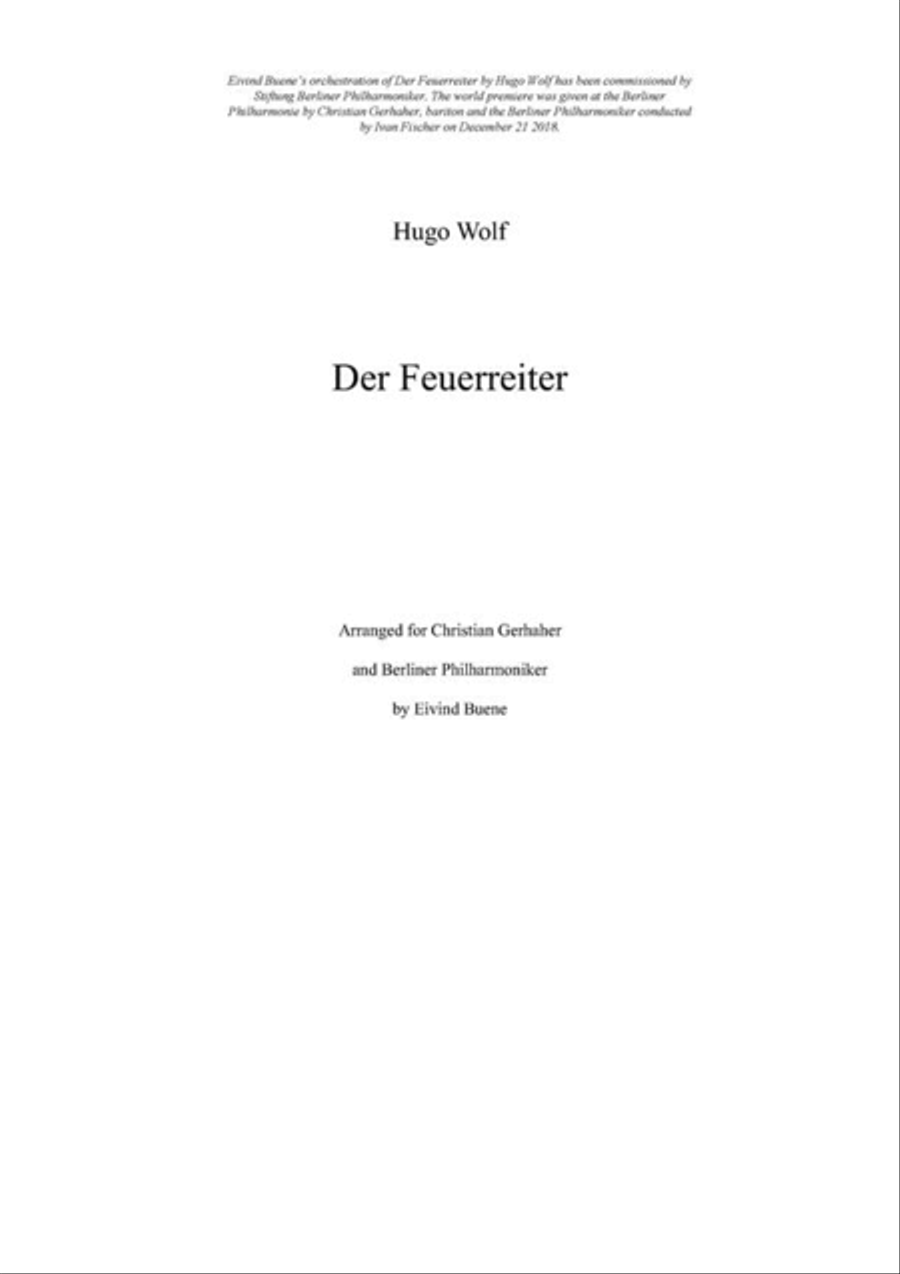 Der Feuerreiter (Arr. Eivind Buene Orchestra scores gallery preview page 2