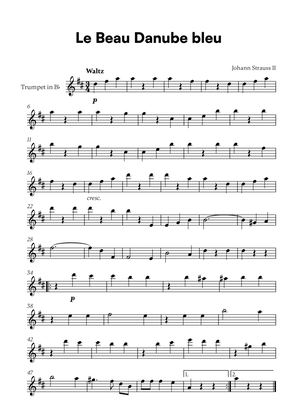 Johann Strauss II - Le Beau Danube bleu for Trumpet in Bb Solo