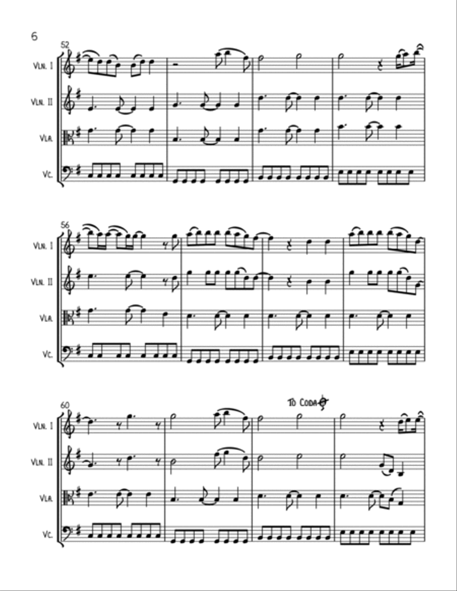 Better Half Of Me String Quartet scores gallery preview page 6