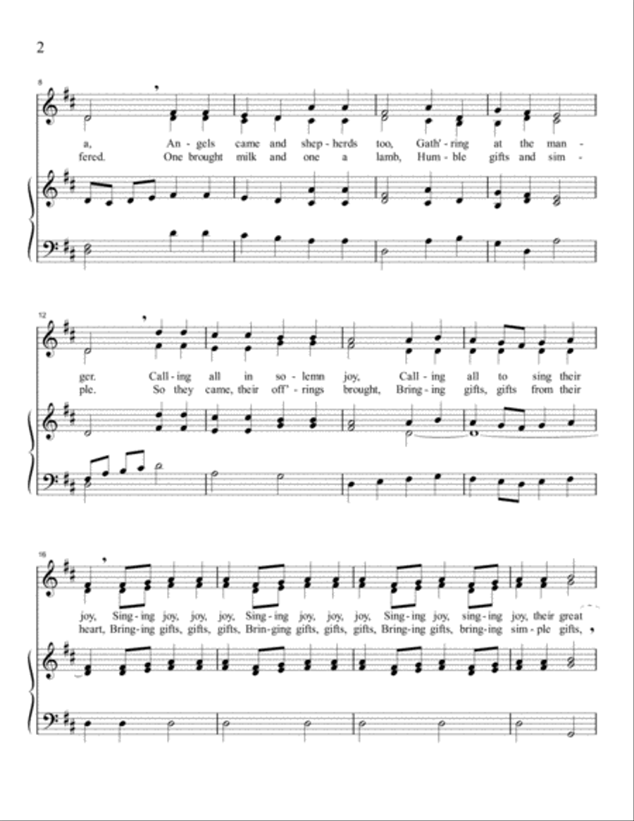When Our Lord Was Born That Night 4-Part scores gallery preview page 2