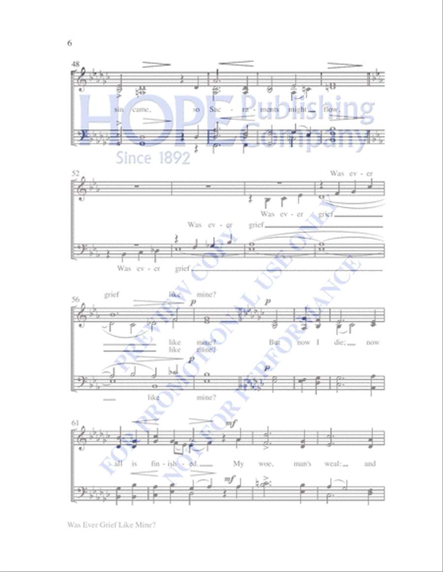 Was Ever Grief Like Mine? 4-Part scores gallery preview page 5