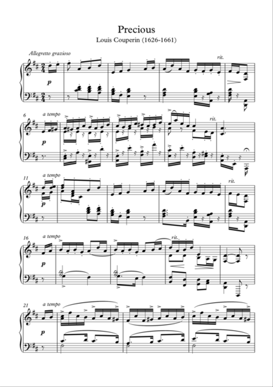 Precious Piano Solo scores gallery preview page 1